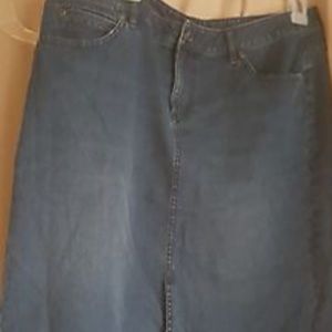 NWOT J.Jill stretch denim jean pencil skirt 12.